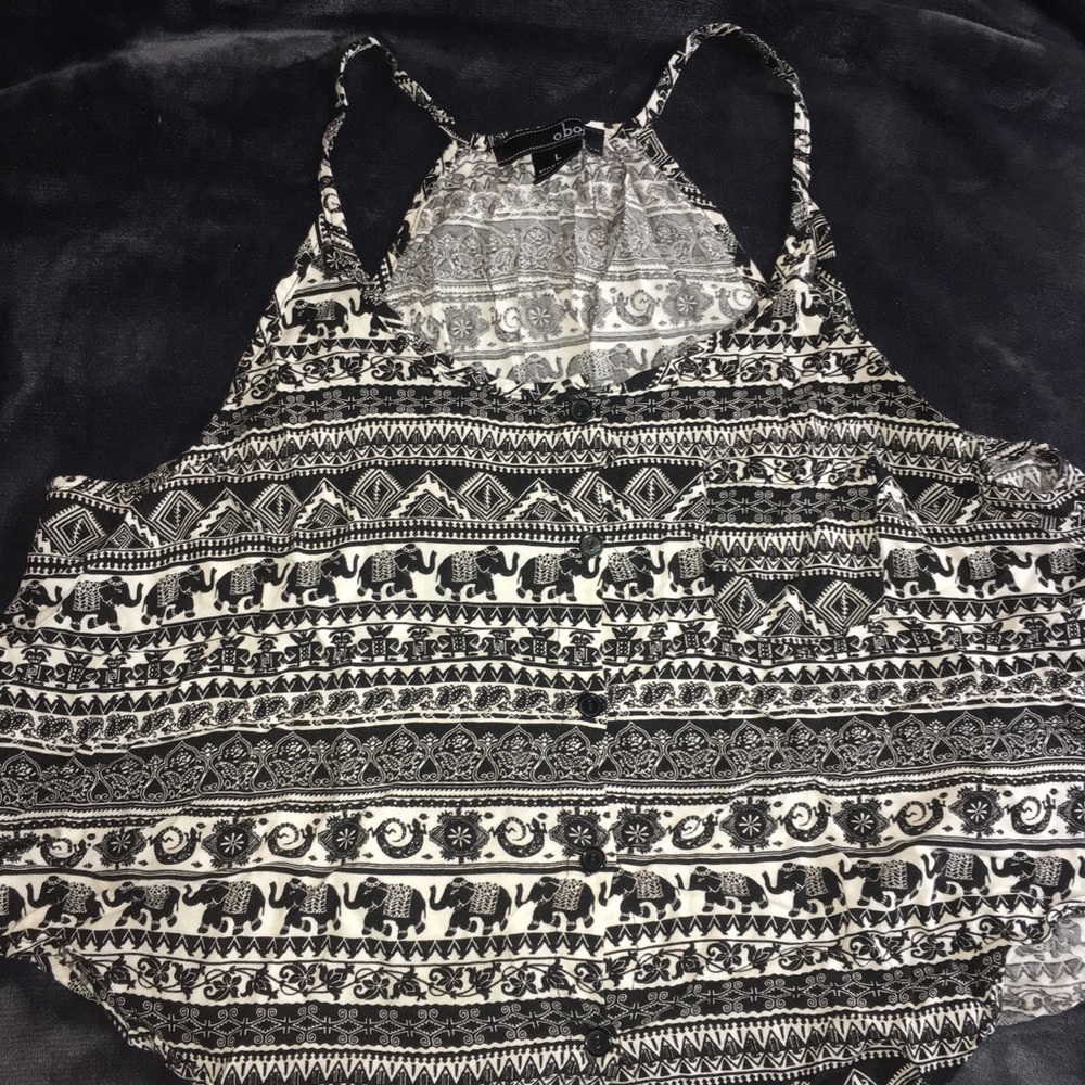 Black & White Elephant Tank🐘